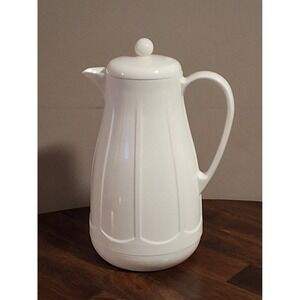 Vintage Copco White Thermal Coffee Carafe Pitcher 1 Quart Made In Woodridge, IL